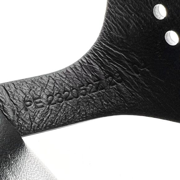 HERMES Hera Sandal Womens 39 8.5 Black Leather Cut Out H Toe Loop Flat Slide - Picture 13 of 16